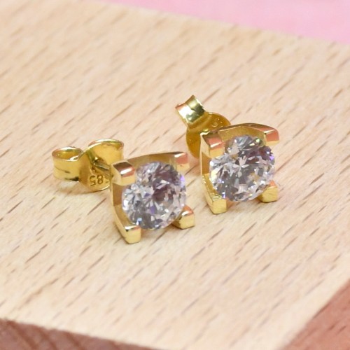 TEKTAŞ KÜPE 14 AYAR A055605 TEKTAŞ KÜPE 14 AYAR A055605