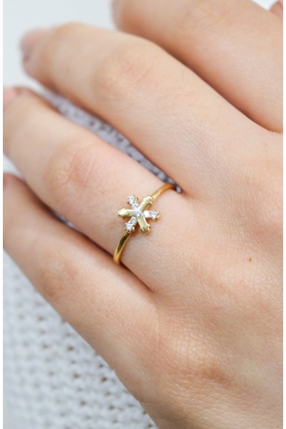 KAR TANESİ YÜZÜK 14 AYAR A055622