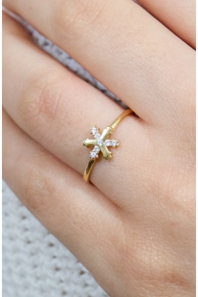 KAR TANESİ YÜZÜK 14 AYAR A055622