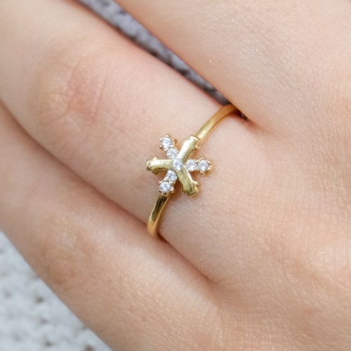 KAR TANESİ YÜZÜK 14 AYAR A055622 KAR TANESİ YÜZÜK 14 AYAR A055622