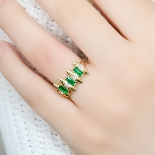 YEŞİL TAŞLI YÜZÜK 14 AYAR A056857 YEŞİL TAŞLI YÜZÜK 14 AYAR A056857