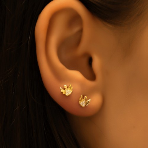 TAŞLI KÜPE 14 AYAR A057140 TAŞLI KÜPE 14 AYAR A057140