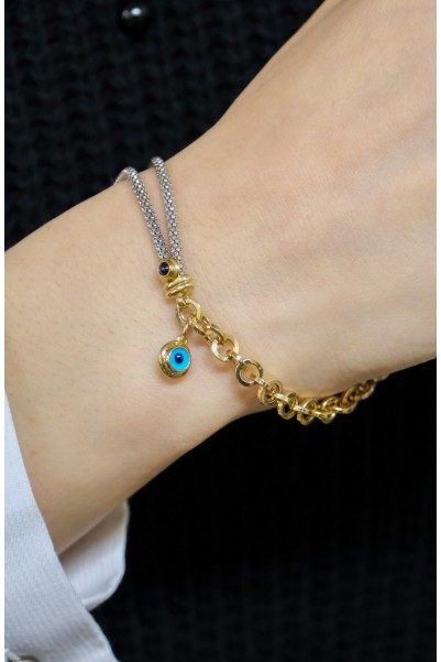 NAZAR BONCUKLU BİLEKLİK 14 AYAR A057727 NAZAR BONCUKLU BİLEKLİK 14 AYAR A057727