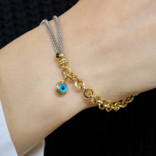 NAZAR BONCUKLU BİLEKLİK 14 AYAR A057727 NAZAR BONCUKLU BİLEKLİK 14 AYAR A057727