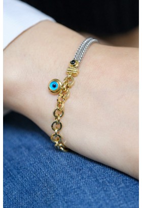 NAZAR BONCUKLU BİLEKLİK 14 AYAR A057727