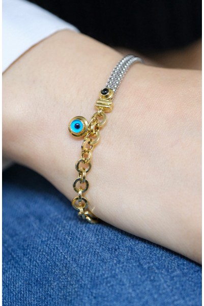 NAZAR BONCUKLU BİLEKLİK 14 AYAR A057727 NAZAR BONCUKLU BİLEKLİK 14 AYAR A057727