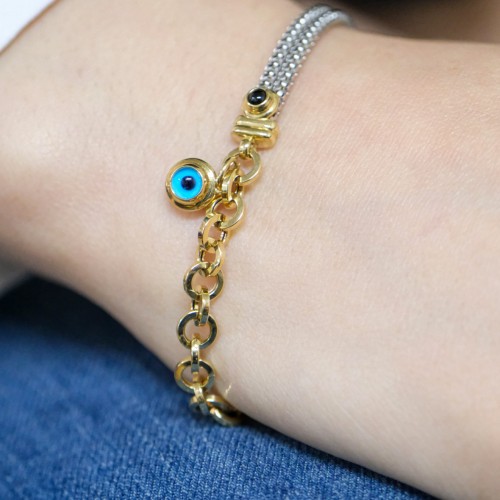 NAZAR BONCUKLU BİLEKLİK 14 AYAR A057727 NAZAR BONCUKLU BİLEKLİK 14 AYAR A057727