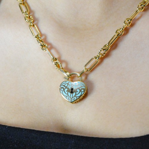 KALP KİLİT KOLYE 14 AYAR A057738 KALP KİLİT KOLYE 14 AYAR A057738