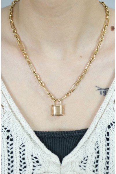 KİLİT KOLYE 14 AYAR A057739