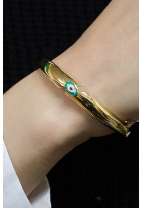 MİNELİ NAZAR BONCUK KELEPÇE 14 AYAR A057742