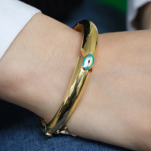 MİNELİ NAZAR BONCUK KELEPÇE 14 AYAR A057742 MİNELİ NAZAR BONCUK KELEPÇE 14 AYAR A057742