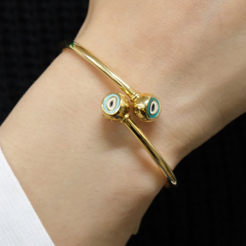 MİNELİ NAZAR BONCUK KELEPÇE 14 AYAR A057743 MİNELİ NAZAR BONCUK KELEPÇE 14 AYAR A057743