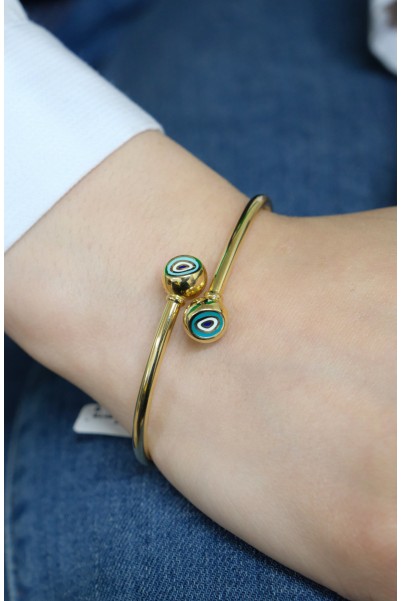 MİNELİ NAZAR BONCUK KELEPÇE 14 AYAR A057743 MİNELİ NAZAR BONCUK KELEPÇE 14 AYAR A057743