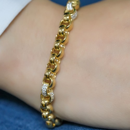 HALKA ZİNCİR BİLEKLİK 14 AYAR A057750 HALKA ZİNCİR BİLEKLİK 14 AYAR A057750