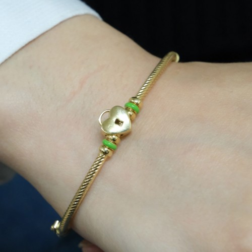 KALP KİLİT KELEPÇE 14 AYAR A057790 KALP KİLİT KELEPÇE 14 AYAR A057790