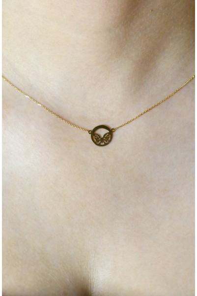 KELEBEK KOLYE 14 AYAR A058116 KELEBEK KOLYE 14 AYAR A058116