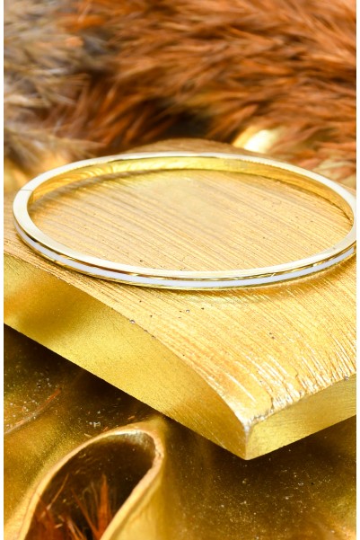 MİNELİ BEYAZ RENK KELEPÇE 14 AYAR A059753 MİNELİ BEYAZ RENK KELEPÇE 14 AYAR A059753