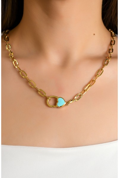 MİNELİ KELEPÇELİ ZİNCİR KOLYE 14 AYAR A059756 MİNELİ KELEPÇELİ ZİNCİR KOLYE 14 AYAR A059756