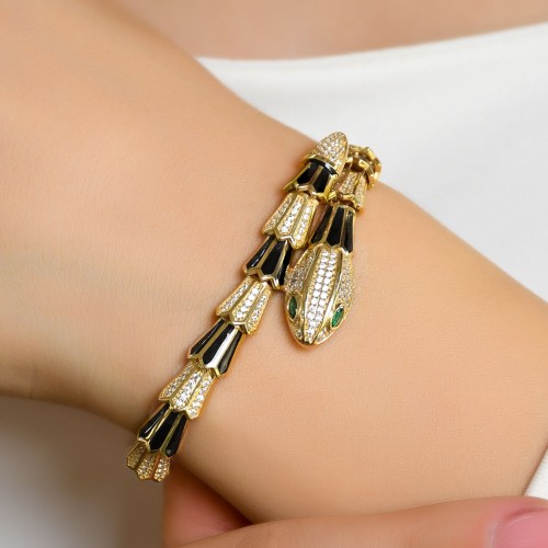 YILAN TASARIM KELEPÇE BİLEKLİK 14 AYAR A060739 YILAN TASARIM KELEPÇE BİLEKLİK 14 AYAR A060739