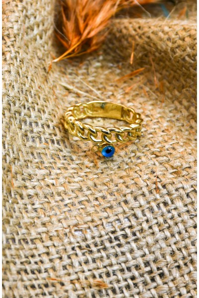 NAZAR BONCUKLU YÜZÜK 14 AYAR A061531