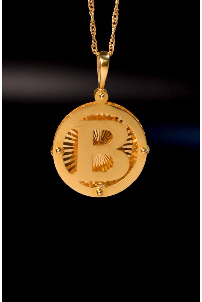 B HARF KOLYE UCU 22 AYAR A061558 B HARF KOLYE UCU 22 AYAR A061558