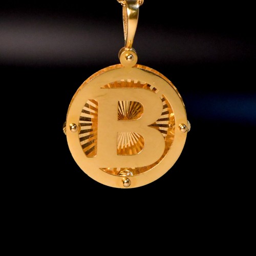 B HARF KOLYE UCU 22 AYAR A061558 B HARF KOLYE UCU 22 AYAR A061558