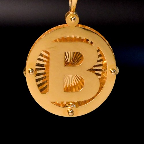 B HARF KOLYE UCU 22 AYAR A061558 B HARF KOLYE UCU 22 AYAR A061558