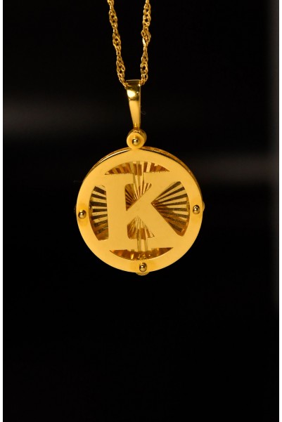 K HARF KOLYE UCU 22 AYAR A061561 K HARF KOLYE UCU 22 AYAR A061561