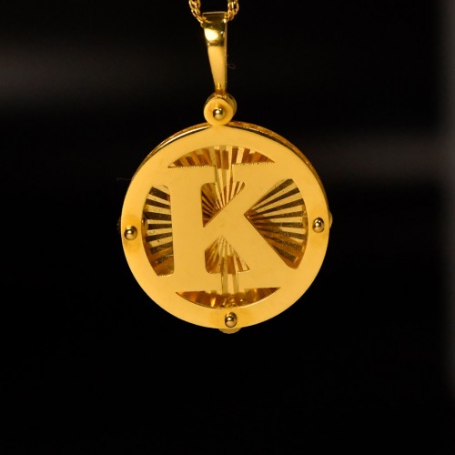 K HARF KOLYE UCU 22 AYAR A061561 K HARF KOLYE UCU 22 AYAR A061561