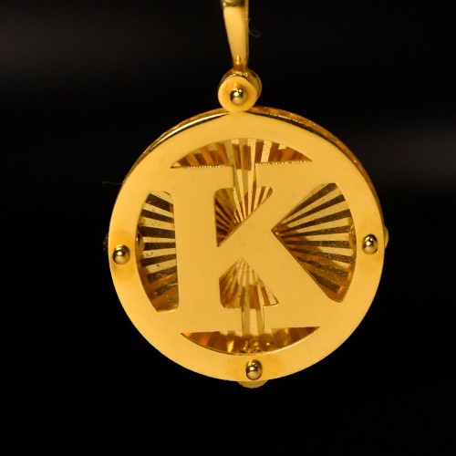 K HARF KOLYE UCU 22 AYAR A061561 K HARF KOLYE UCU 22 AYAR A061561