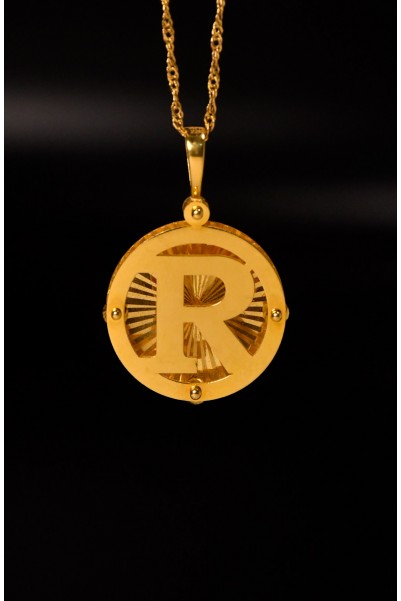 R HARF KOLYE UCU 22 AYAR A061566 R HARF KOLYE UCU 22 AYAR A061566