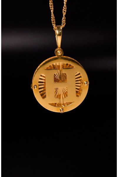 H HARF KOLYE UCU 22 AYAR A061574 H HARF KOLYE UCU 22 AYAR A061574