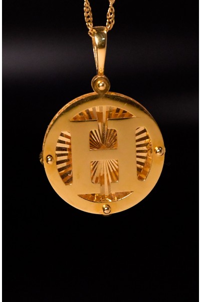 H HARF KOLYE UCU 22 AYAR A061574 H HARF KOLYE UCU 22 AYAR A061574