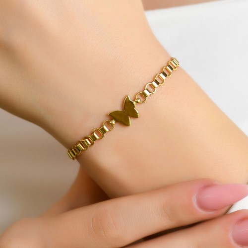 KELEBEK DETAYLI BİLEKLİK 14 AYAR A061647 KELEBEK DETAYLI BİLEKLİK 14 AYAR A061647