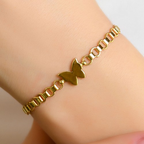 KELEBEK DETAYLI BİLEKLİK 14 AYAR A061647 KELEBEK DETAYLI BİLEKLİK 14 AYAR A061647