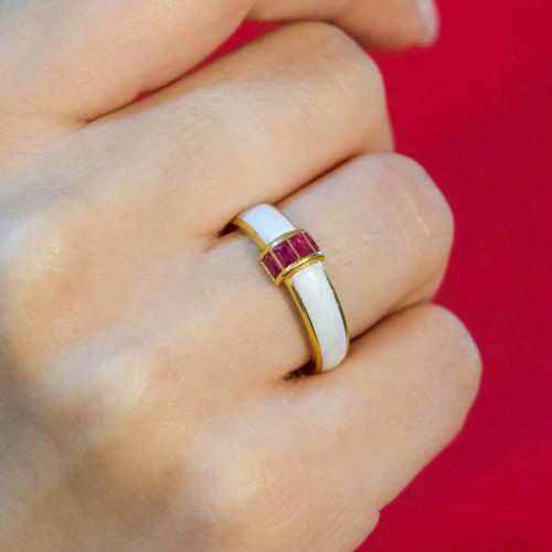 KIRMIZI TAŞLI MİNELİ YÜZÜK 22 AYAR A064342 KIRMIZI TAŞLI MİNELİ YÜZÜK 22 AYAR A064342