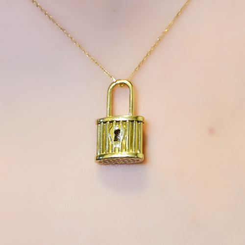 ZARİF KİLİT KOLYE UCU 14 AYAR A064545 ZARİF KİLİT KOLYE UCU 14 AYAR A064545