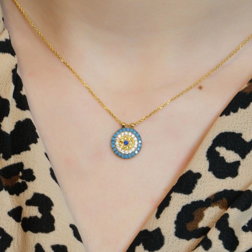 NAZAR BONCUĞU KOLYE 22 AYAR A064749