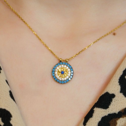 NAZAR BONCUĞU KOLYE 22 AYAR A064749