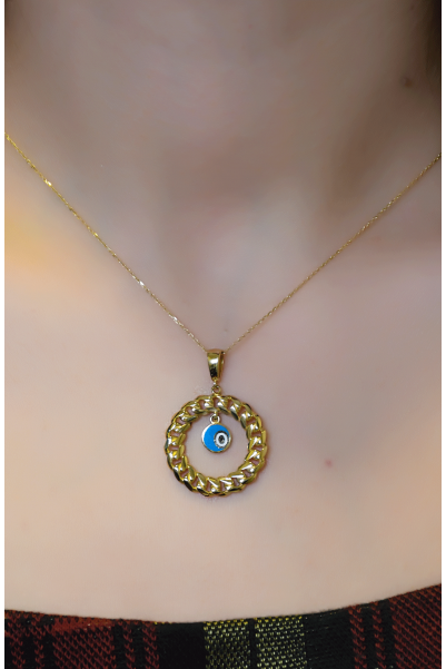 NAZAR BONCUKLU HALKA KOLYE UCU 14 AYAR A064785 NAZAR BONCUKLU HALKA KOLYE UCU 14 AYAR A064785