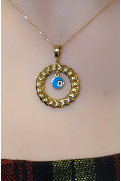 NAZAR BONCUKLU HALKA KOLYE UCU 14 AYAR A064785 NAZAR BONCUKLU HALKA KOLYE UCU 14 AYAR A064785