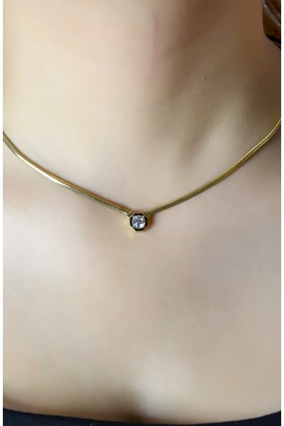 BALIK SIRTI ZİNCİR BAGET KOLYE 14 AYAR A064790 BALIK SIRTI ZİNCİR BAGET KOLYE 14 AYAR A064790