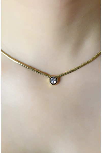 BALIK SIRTI ZİNCİR BAGET KOLYE 14 AYAR A064790 BALIK SIRTI ZİNCİR BAGET KOLYE 14 AYAR A064790