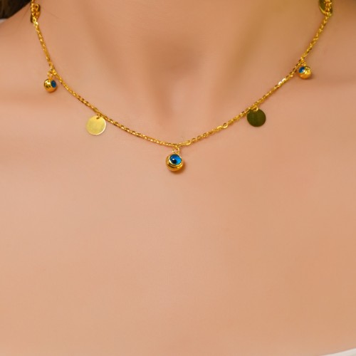 NAZAR BONCUKLU KOLYE 22 AYAR A064922 NAZAR BONCUKLU KOLYE 22 AYAR A064922