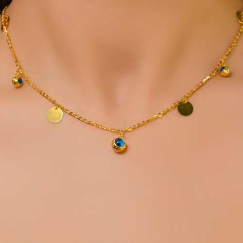 NAZAR BONCUKLU KOLYE 22 AYAR A064922 NAZAR BONCUKLU KOLYE 22 AYAR A064922