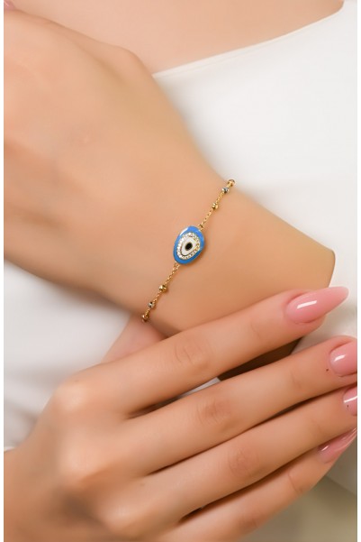 DORİKALI NAZAR BONCUK BİLEKLİK 14 AYAR A065252 DORİKALI NAZAR BONCUK BİLEKLİK 14 AYAR A065252