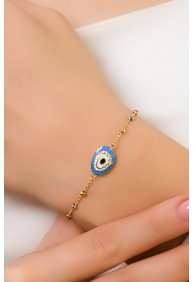 DORİKALI NAZAR BONCUK BİLEKLİK 14 AYAR A065252 DORİKALI NAZAR BONCUK BİLEKLİK 14 AYAR A065252