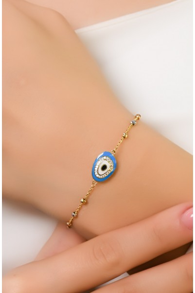 DORİKALI NAZAR BONCUK BİLEKLİK 14 AYAR A065252 DORİKALI NAZAR BONCUK BİLEKLİK 14 AYAR A065252