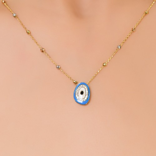 DORİKALI NAZAR BONCUK KOLYE 14 AYAR A065257 DORİKALI NAZAR BONCUK KOLYE 14 AYAR A065257