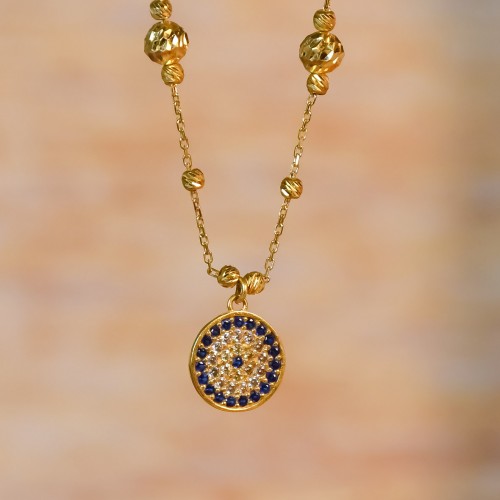 DORİKALI NAZAR BONCUK KOLYE 22 AYAR A066626 DORİKALI NAZAR BONCUK KOLYE 22 AYAR A066626